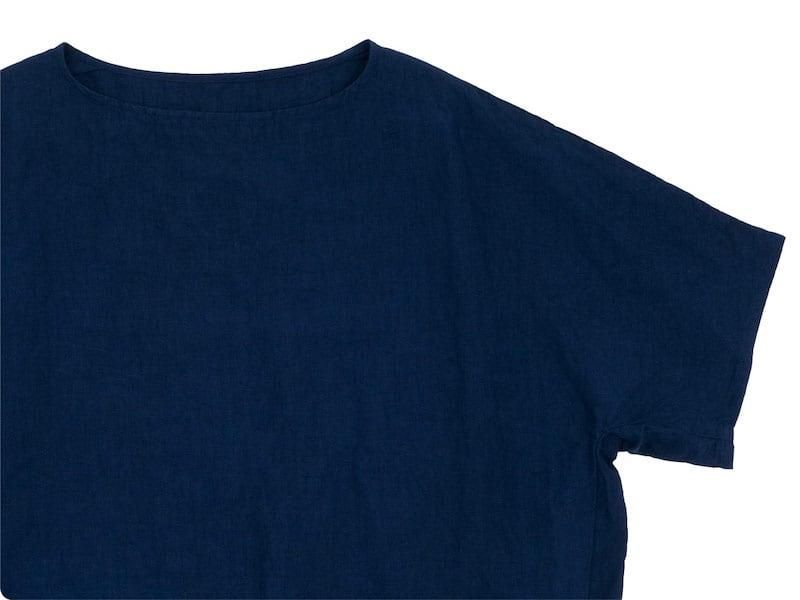 Atelier d'antan Lindenʥǥ Linen Pullover NAVY