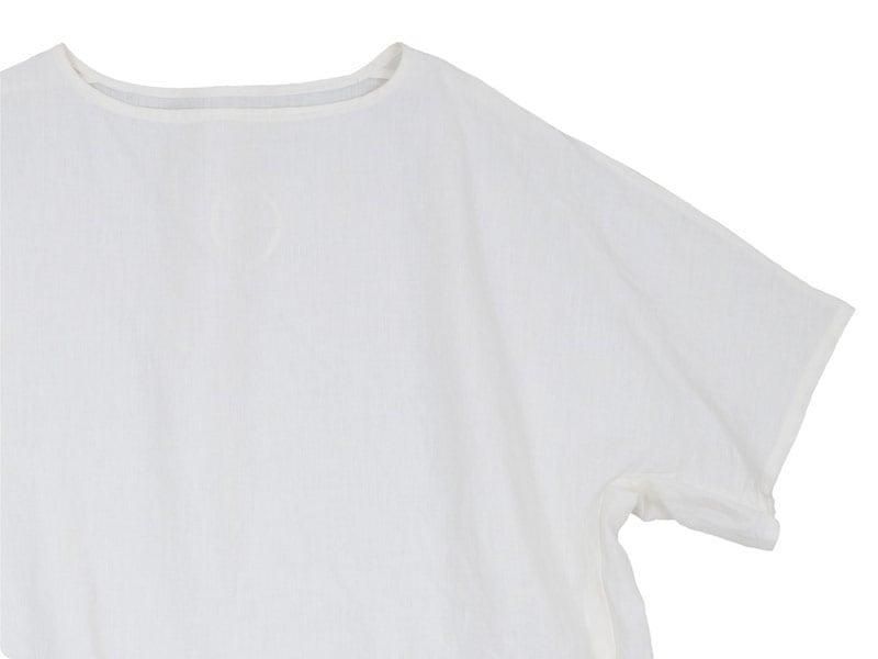 Atelier d'antan Lindenʥǥ Linen Pullover WHITE