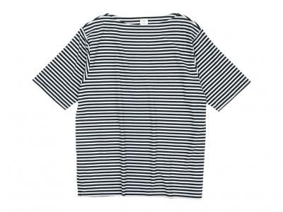 YAECA STOCK Ⱦµ ܡȥͥåT ȥ饤 NAVY STRIPE ̥󥺡