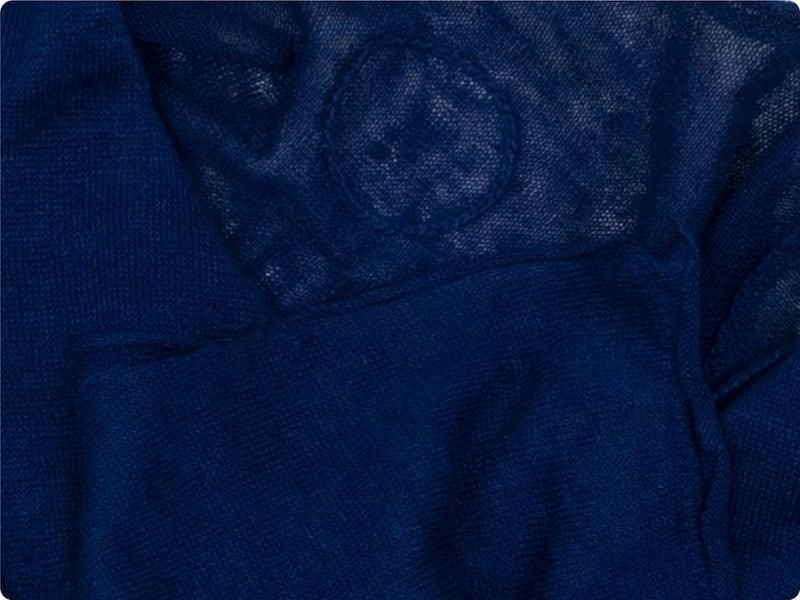 Atelier d'antan Pauletʥݡåȡ Linen Knit Cardigan NAVY