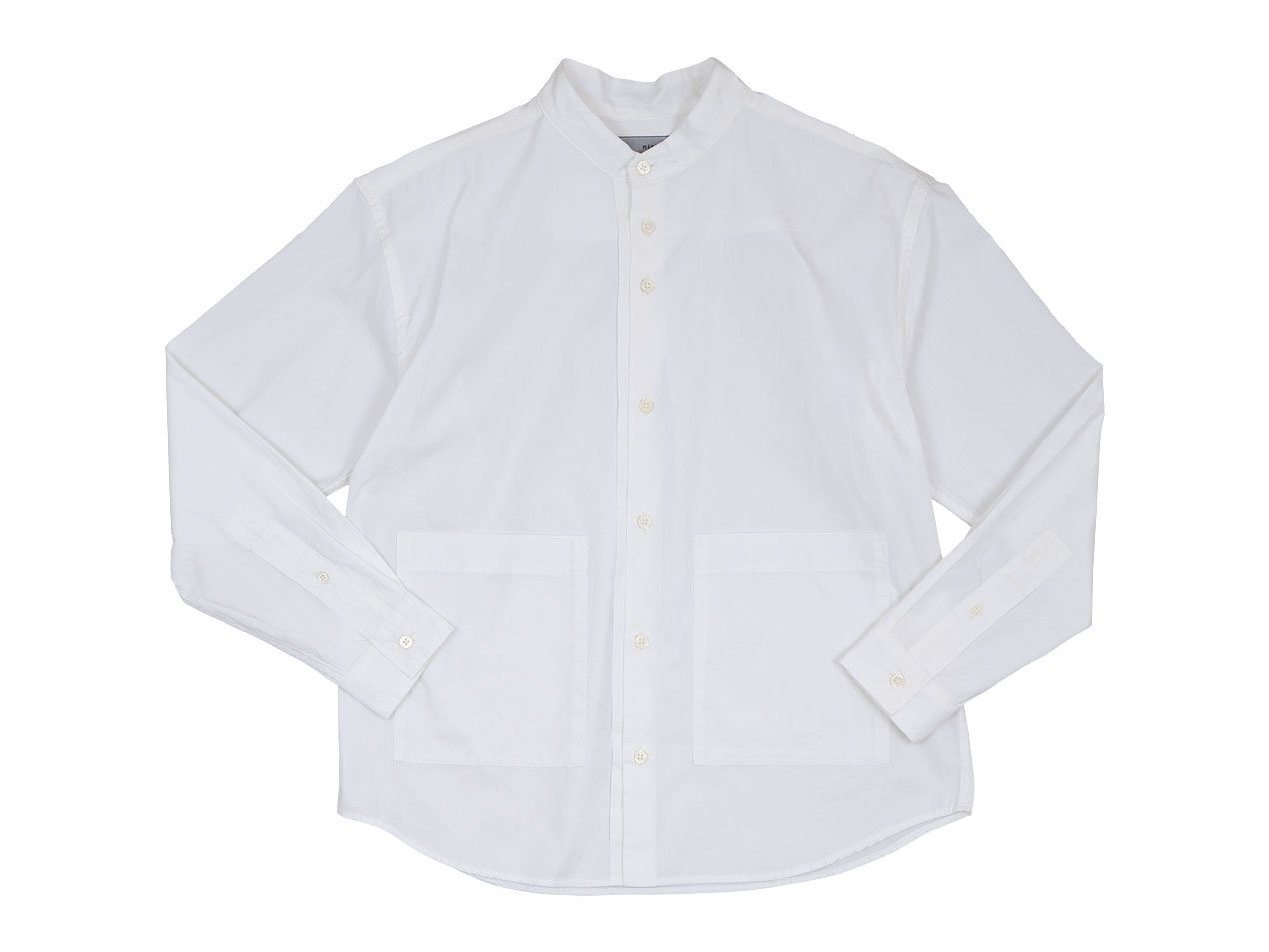 MARGARET HOWELL FINE LINEN NO COLLAR SHIRTS 030WHITE〔レディース