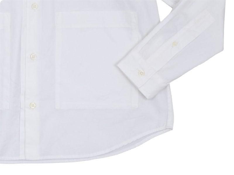 nisica バンドカラーシャツ 長袖 WHITE nisica通販・取扱い rusk（ラスク）