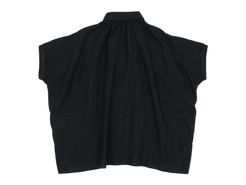 ordinary fits ROUND GATHER SHIRTS BLACK
