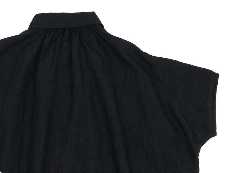 ordinary fits ROUND GATHER SHIRTS BLACK