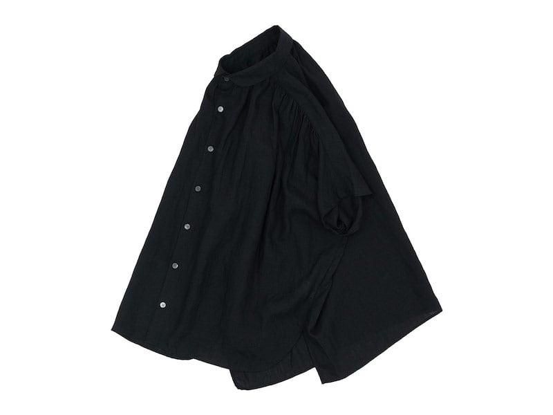 ordinary fits ROUND GATHER SHIRTS BLACK