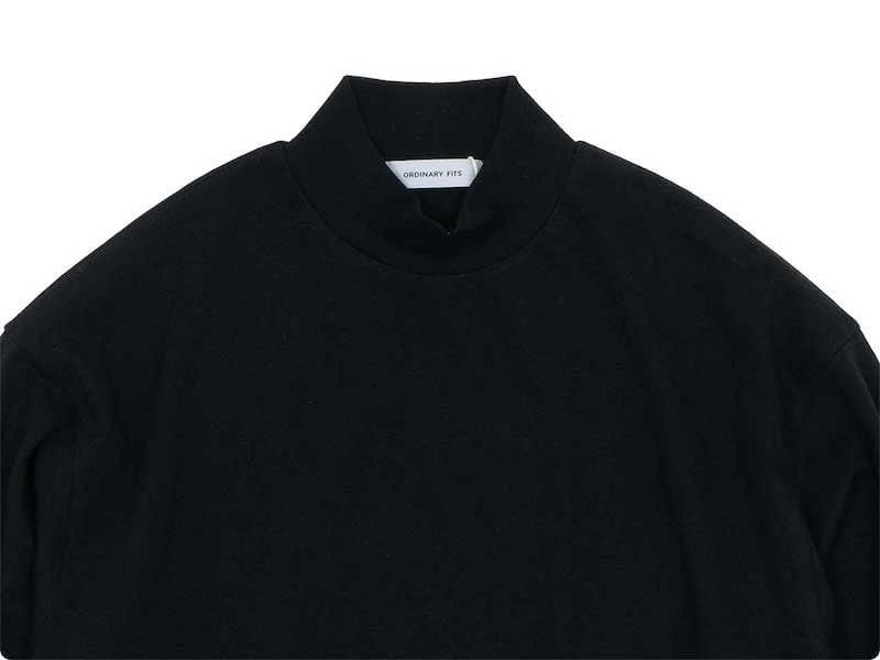 ordinary fits MOCK NECK PULLOVER BLACK