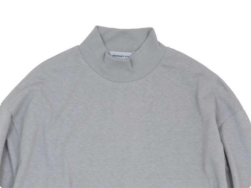 ordinary fits MOCK NECK PULLOVER LIGHT GRAY