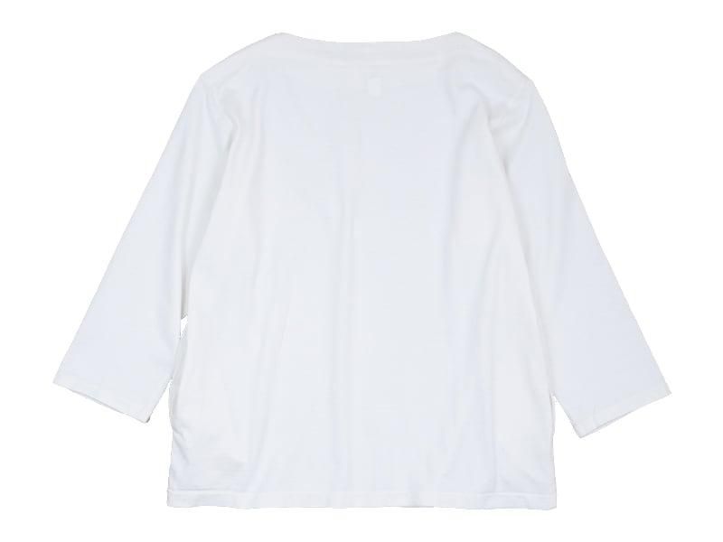 YAECA STOCK BASQUE SHIRT 3/4SLEVE WHITE ̥󥺡
