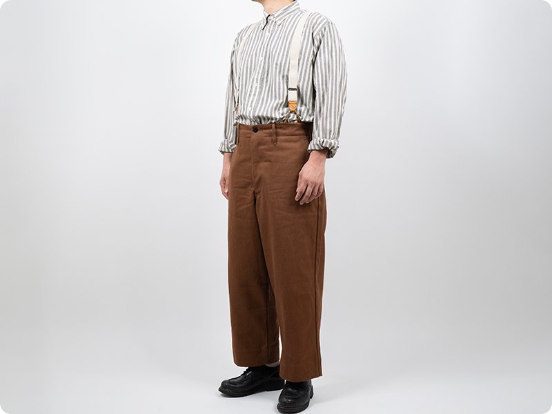 TUKI s/s wide work 02brown TUKI通販・取扱い rusk（ラスク）