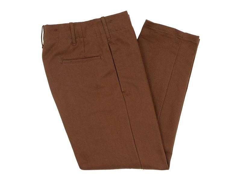 TUKI s/s slim trousers 02brown