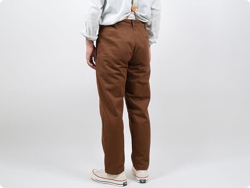 TUKI s/s slim trousers 02brown