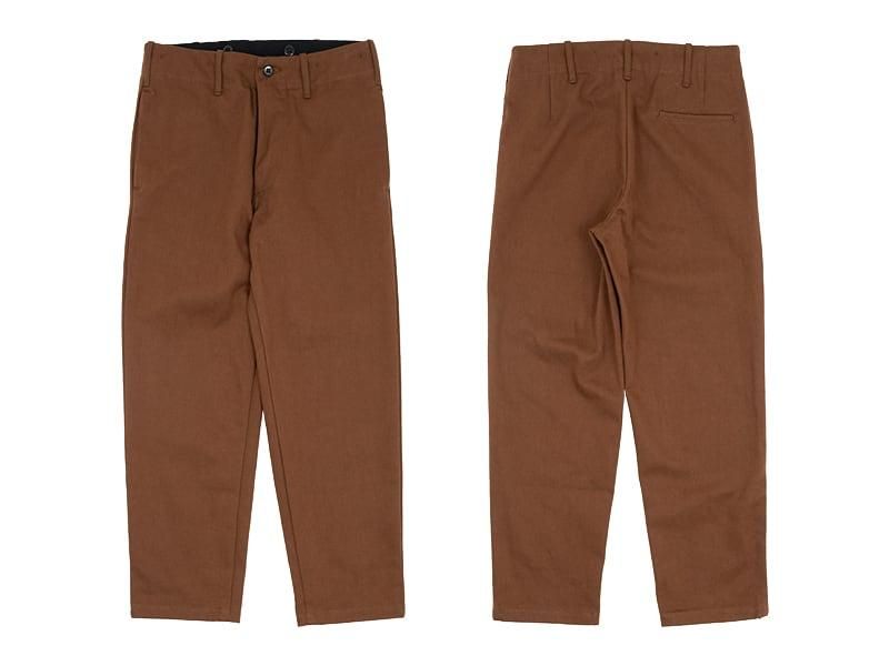 TUKI s/s slim trousers 02brown