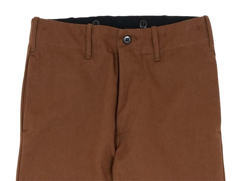 TUKI s/s slim trousers 02brown