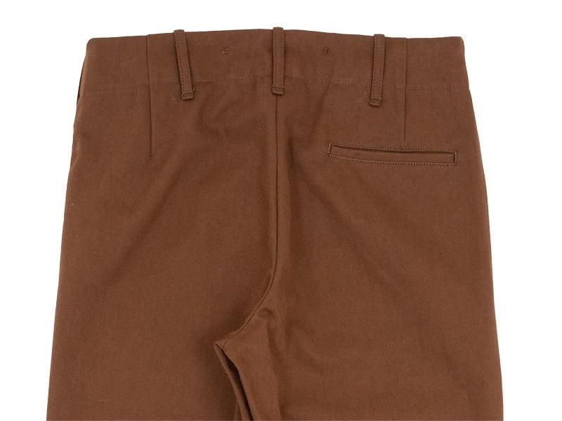 TUKI s/s slim trousers 02brown