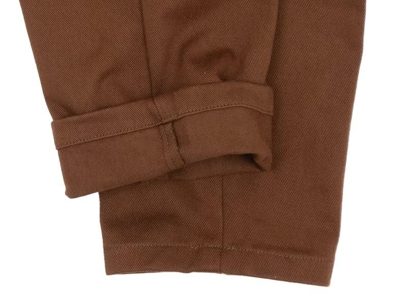 TUKI s/s slim trousers 02brown
