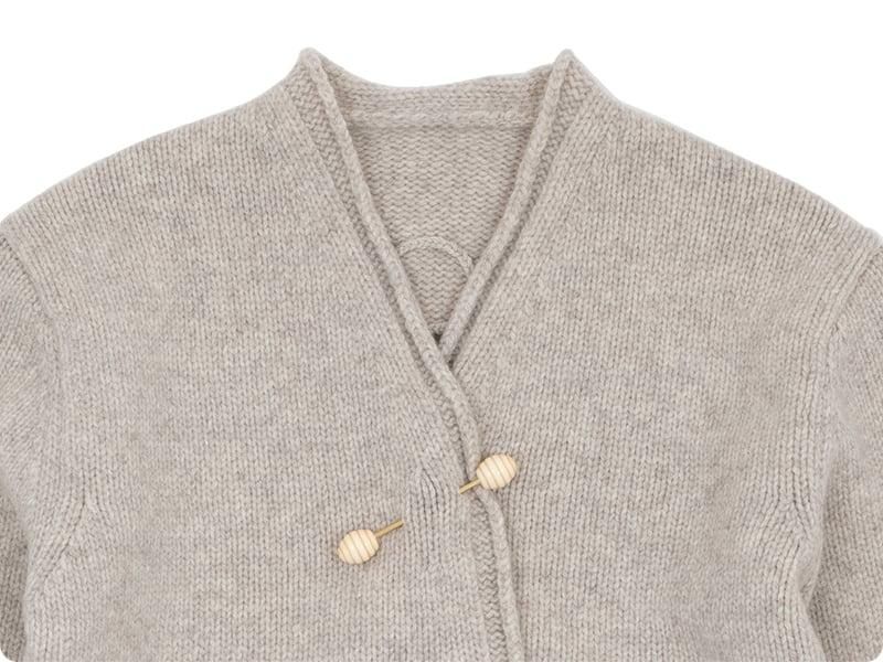 Atelier d'antan Degasʥɥ Wool Knit Cardigan OATMEAL
