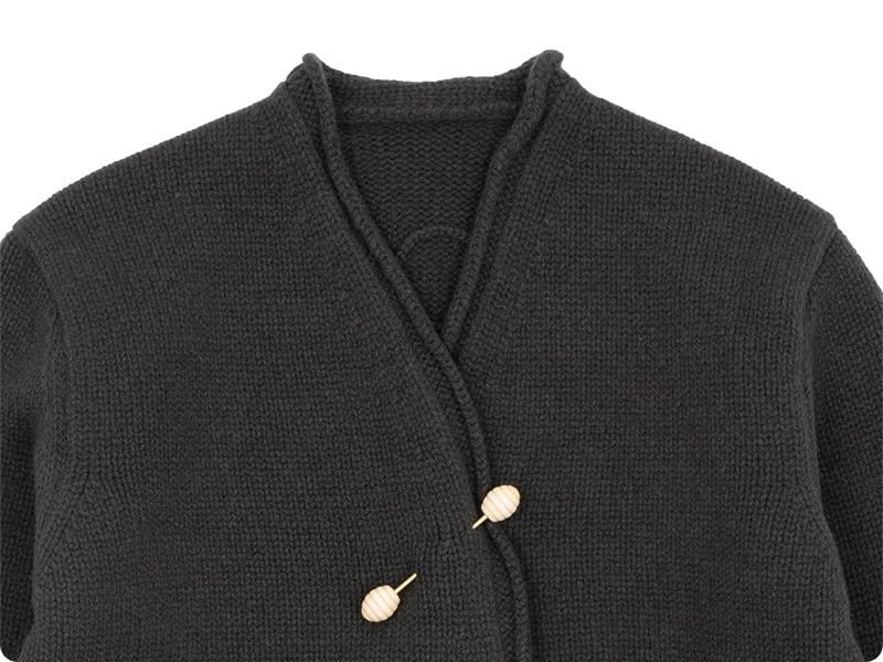 Atelier d'antan Degasʥɥ Wool Knit Cardigan OLIVE