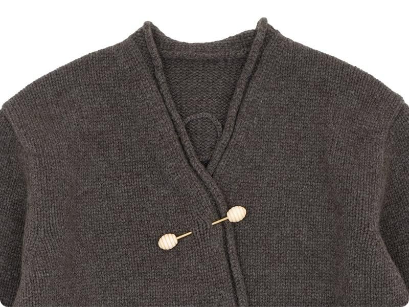 Atelier d'antan Degasʥɥ Wool Knit Cardigan BROWN