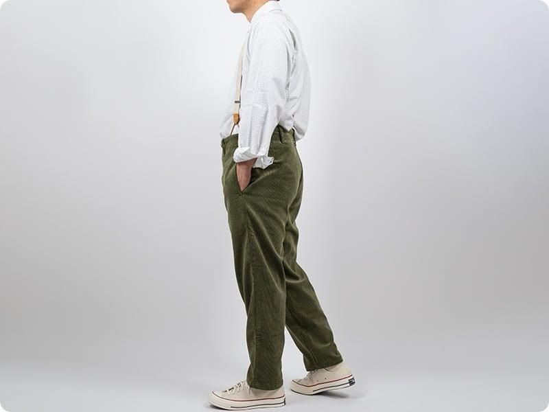TUKI s/s slim trousers corduroy 03khaki