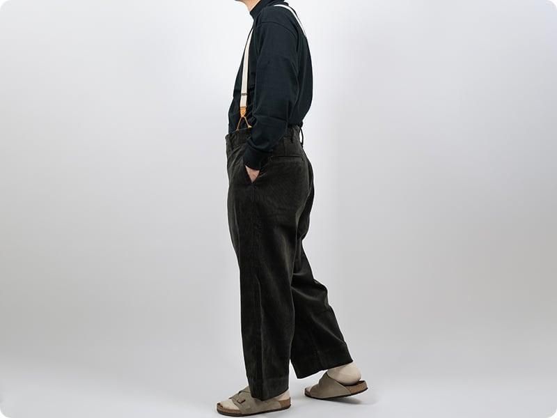 TUKI s/s wide work corduroy 03khaki TUKI通販・取扱い rusk（ラスク）