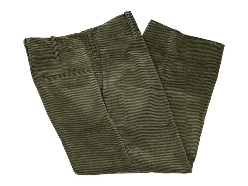 TUKI s/s slim trousers corduroy 03khaki TUKI通販・取扱い rusk（ラスク）