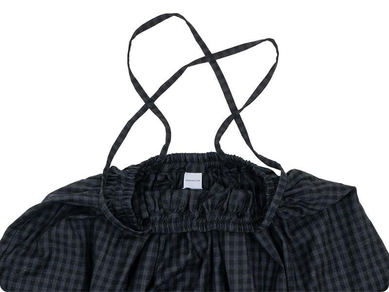 ordinary fits WOOL STRAP SKIRT GINGHAM