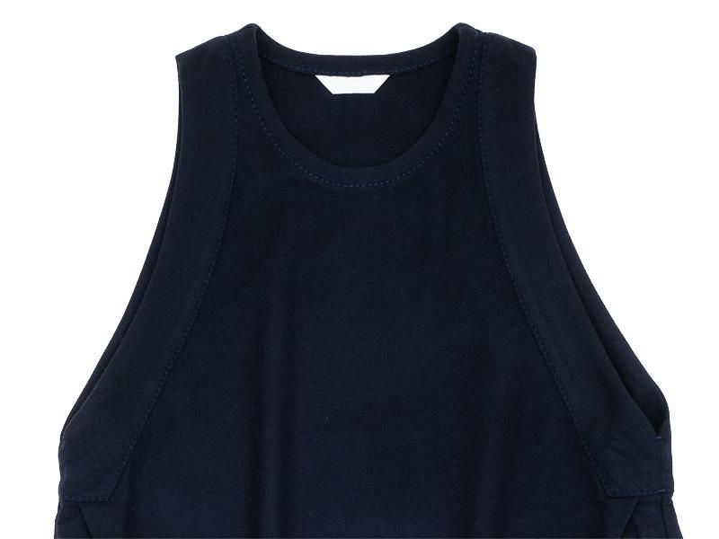 homspun パウダーフラノ ノースリーブワンピース パープル