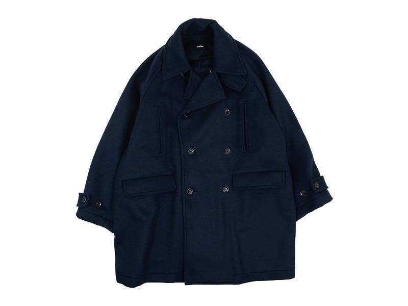 maillot mature double face beaver big pea coat NAVY