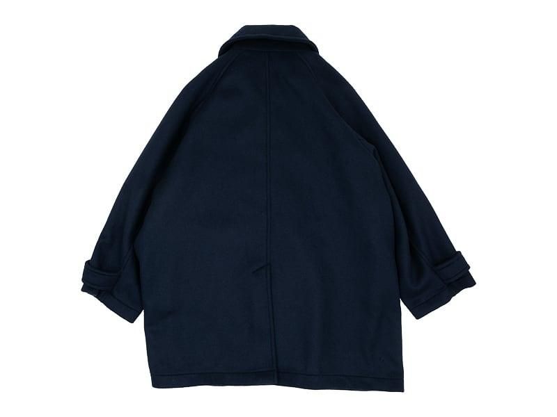 maillot mature double face beaver big pea coat NAVY