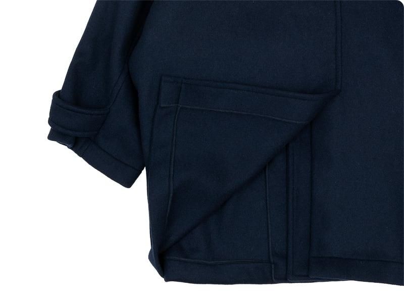 maillot mature double face beaver big pea coat NAVY