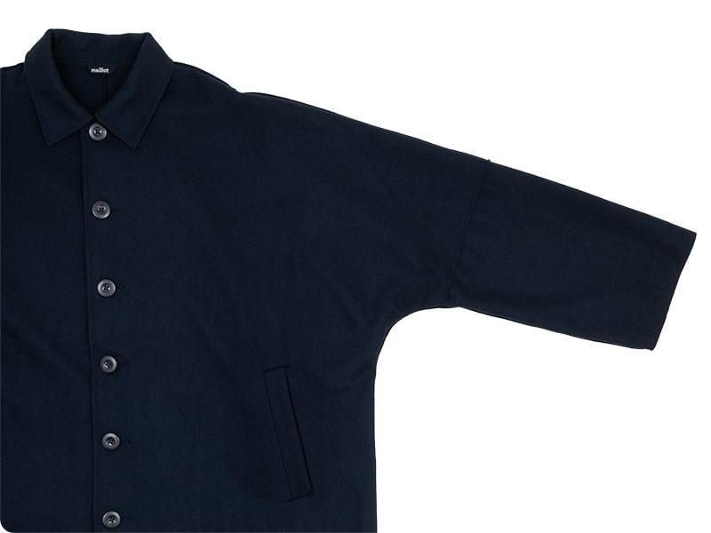 maillot mature melton lots coat NAVY maillot通販・取扱い rusk
