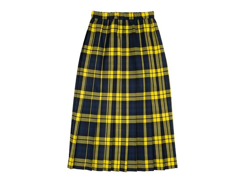 Charpentier de Vaisseau Bennett O'neil of Dublin プリーツスカート（L-85） YELLOW x  NAVY CHECK