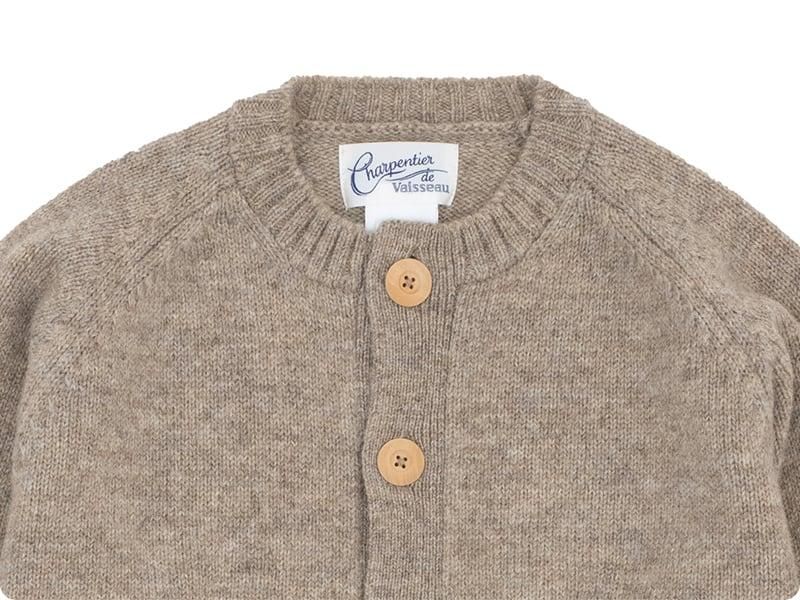Charpentier de Vaisseau Katie Crew Neck Knit Cardigan BEIGE