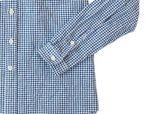 maillot Sunset B.D. gingham check shirts BLUE x WHITE