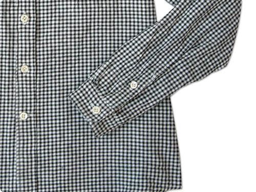 maillot Sunset B.D. gingham check shirts BLACK x WHITE