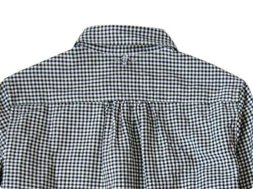 maillot Sunset B.D. gingham check shirts BLACK x WHITE