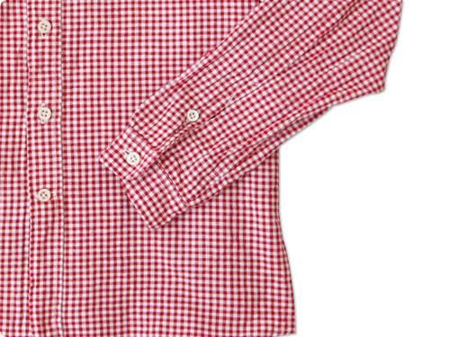 maillot Sunset B.D. gingham check shirts RED x WHITE