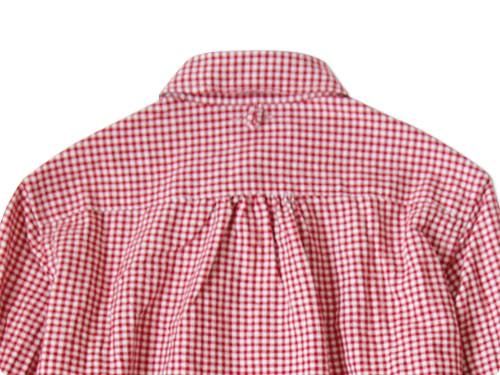 maillot Sunset B.D. gingham check shirts RED x WHITE