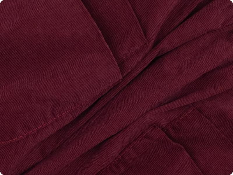homspun 細コールスカート ダークレッド homspun(ホームスパン) 細コール ダブルポケットギャザー