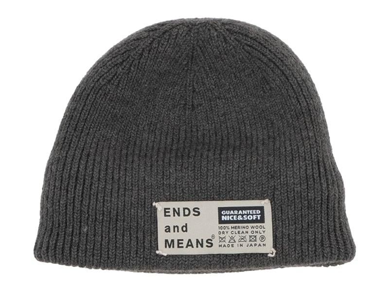 ENDS and MEANS Whole Garment Grandpa Knit Cap Mix Gray