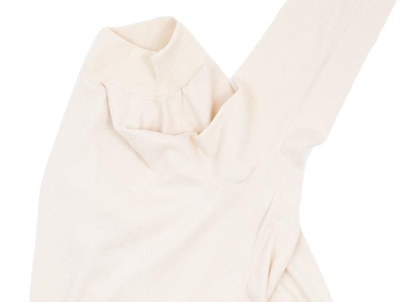 YAECA COTTON RIB MOCK NECK L/S NATURAL ̥󥺡