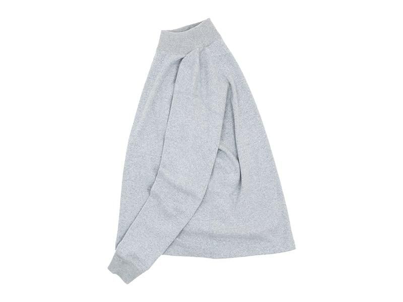 YAECA COTTON RIB MOCK NECK L/S GRAY ̥󥺡
