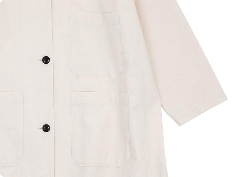 Atelier d'antan Godardʥ Cotton Coat NATURAL