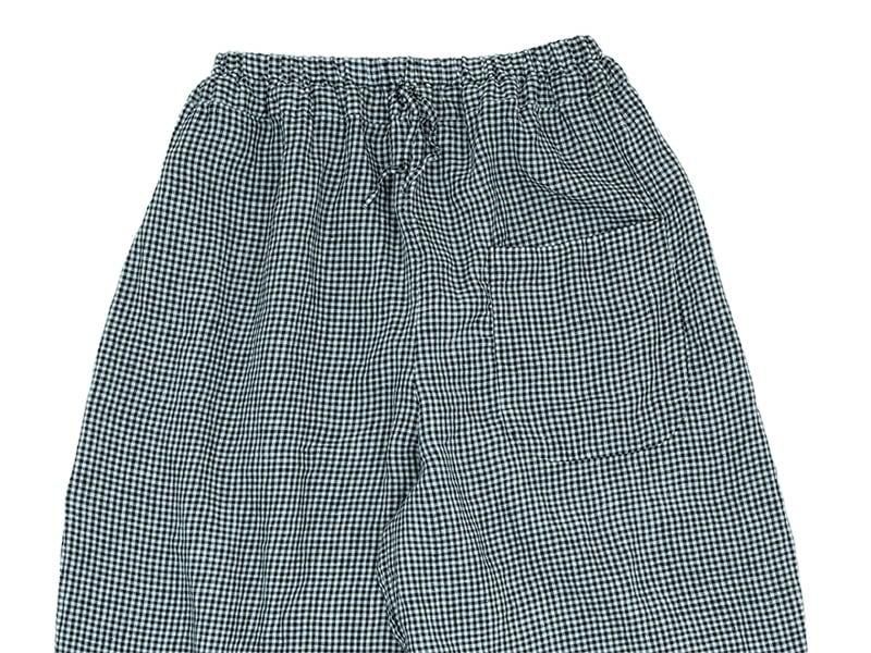 Atelier d'antan Wileyʥ磻꡼ Linen pants BLACK CHECK