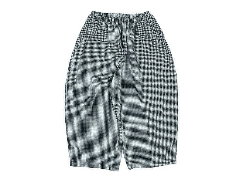 パンツ Atelier d'antan Wiley Atelier d'antan Wiley（ワイリー） Linen pants BLACK CHECK