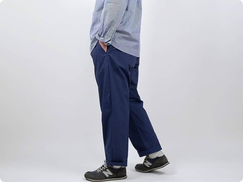 maillot pliable cotton street trouser NAVY