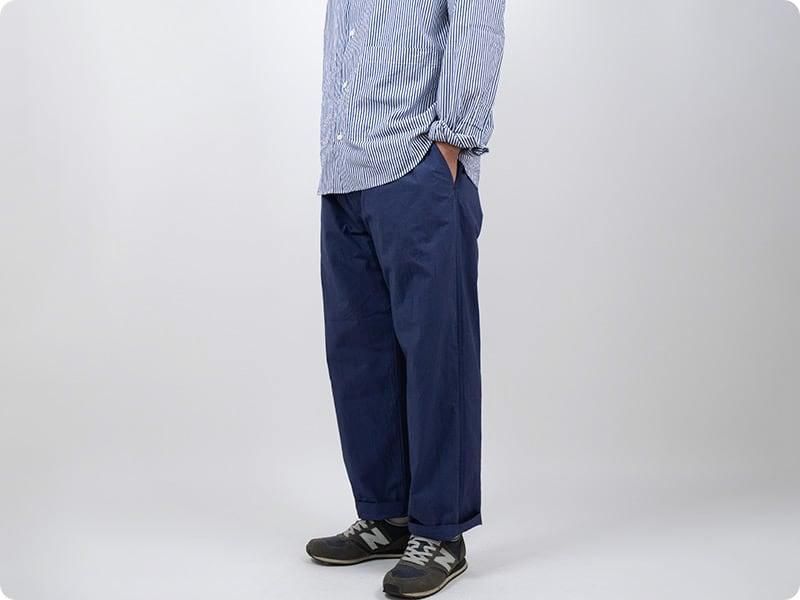 maillot pliable cotton street trouser NAVY