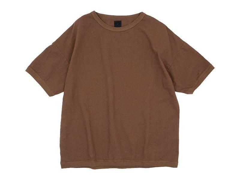 maillot linen rich shirt-Tee BROWN