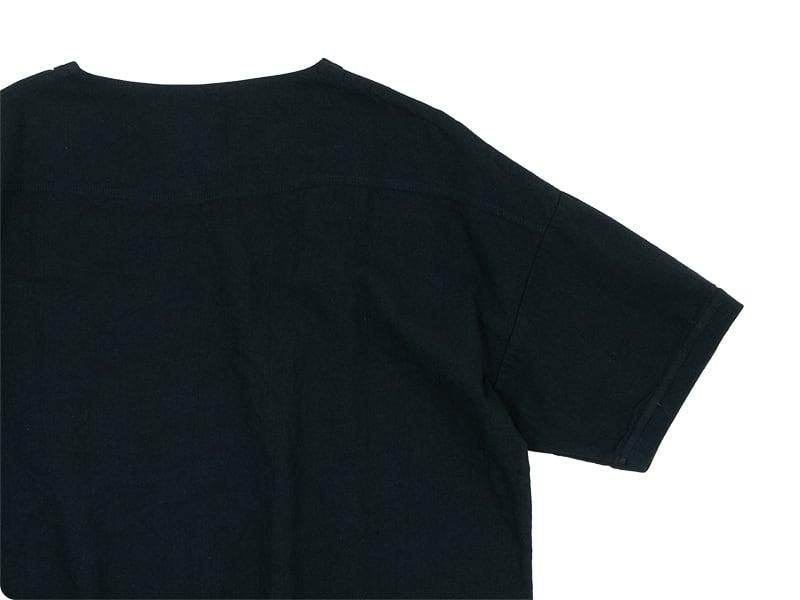 maillot linen rich shirt-Tee BLACK