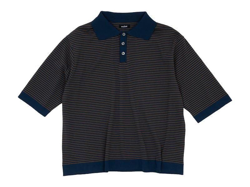 maillot mature border polo NAVYBROWN